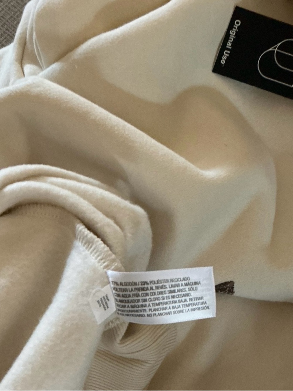 Original Use Cream Crewneck Sweatshirt with Embroidered Detail - Picture 7 of 7
